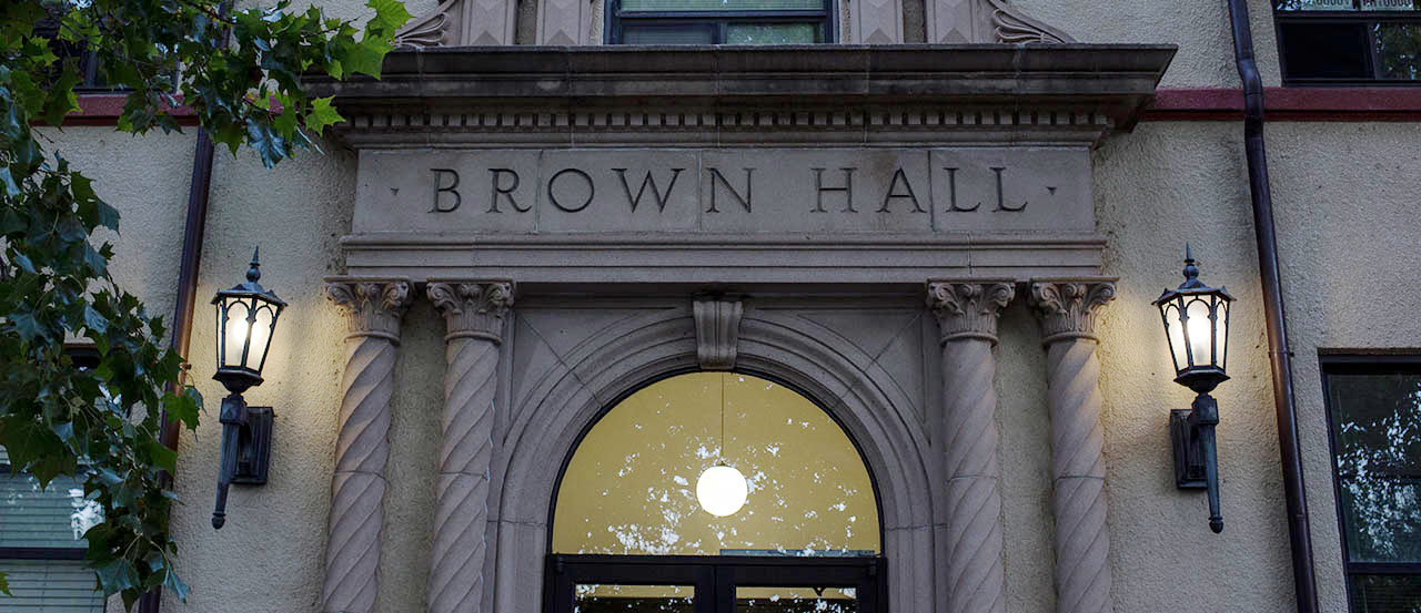 Image of the front of Brown Hall